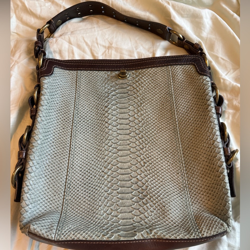 Coach Camilla python embossed bag